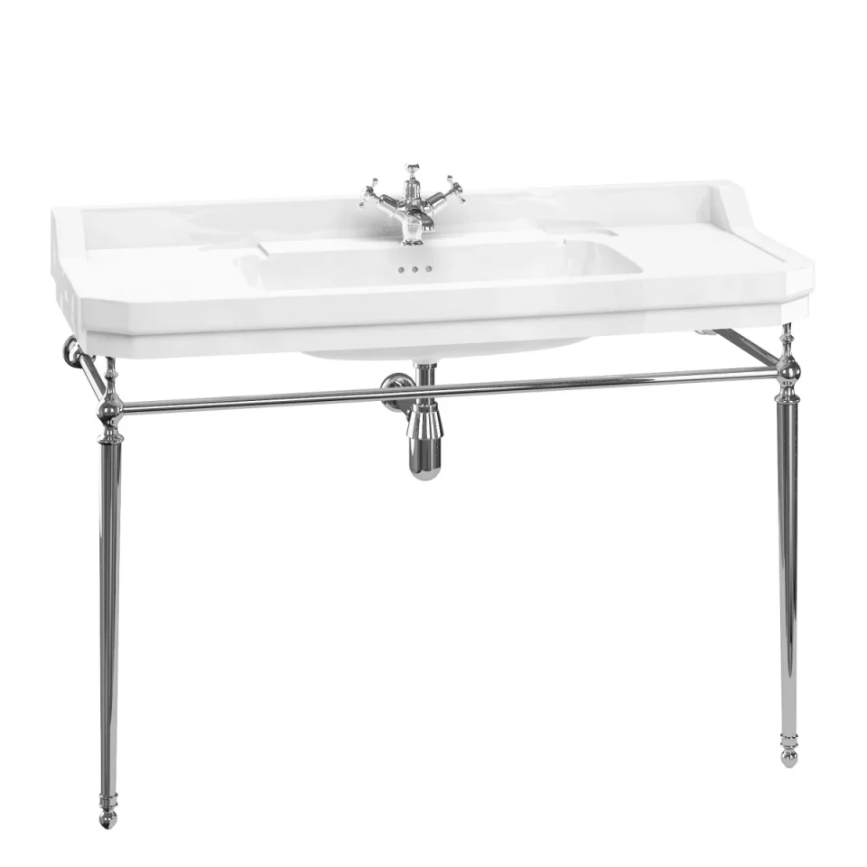 Burlington Basin Stand For 1200 Basin Chrome detail view - Image 2