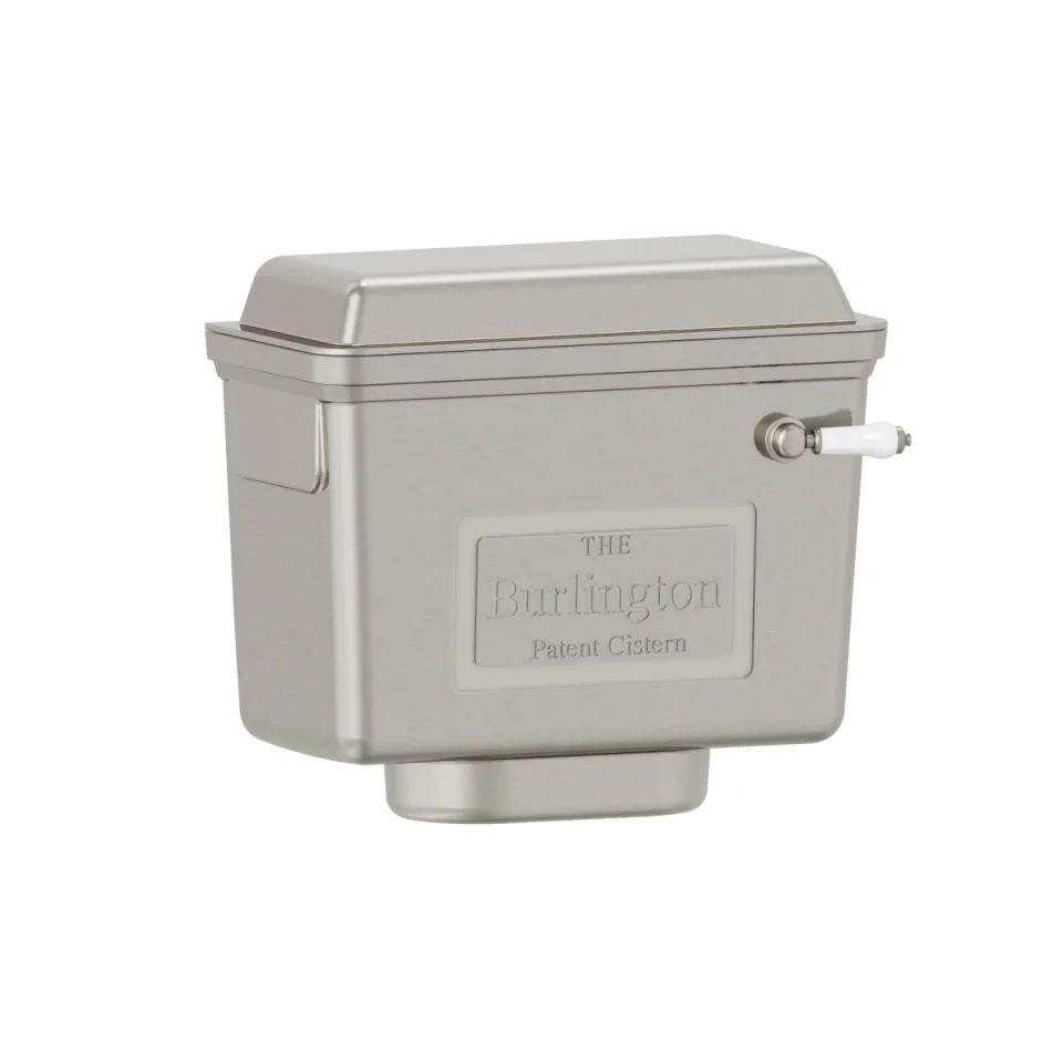 Burlington Brushed Nickel Aluminium Low Level & Medium Level Cistern Including Lever Cistern Fittings product image - Image 3