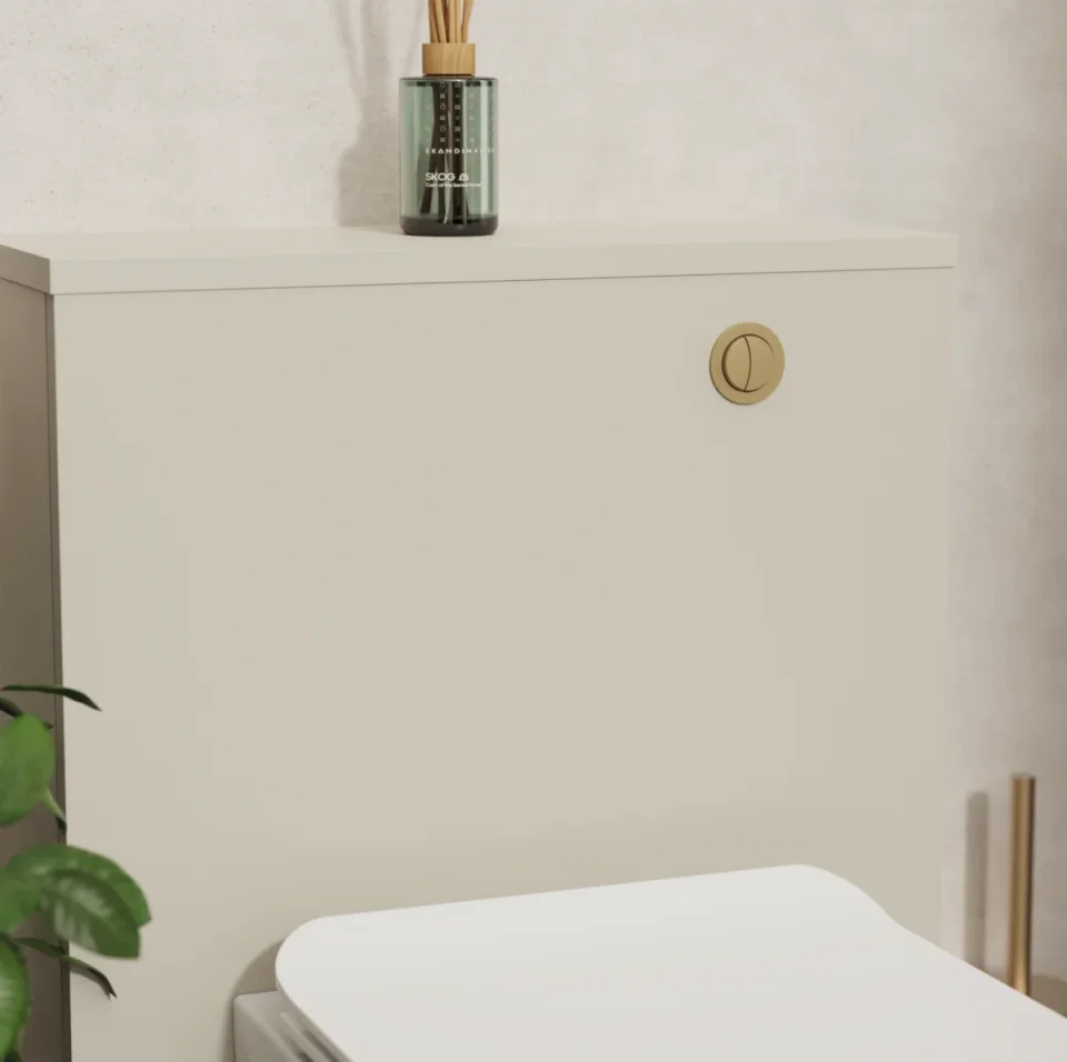 Crosswater Flush Button & Cable Brushed Brass detail view - Image 4