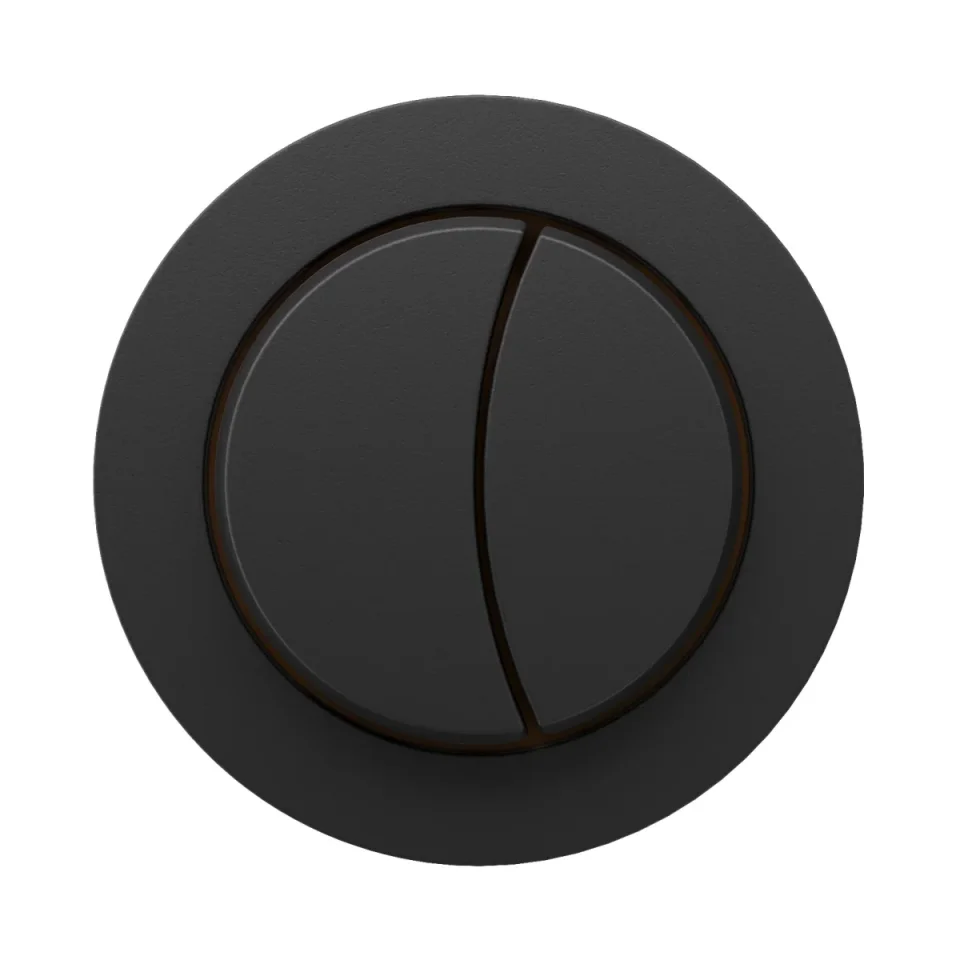 Crosswater Flush Button & Cable Matt Black detail view - Image 2