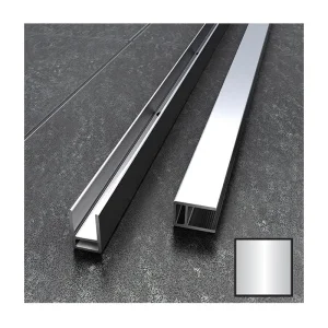 London Showers 2m Surface Shower Glass Channel Chrome