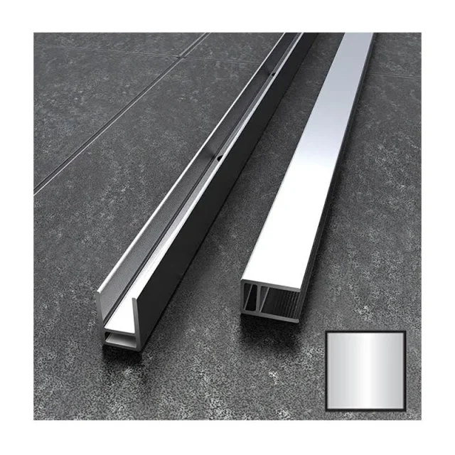 London Showers 2m Surface Shower Glass Channel Chrome product image - Image 1