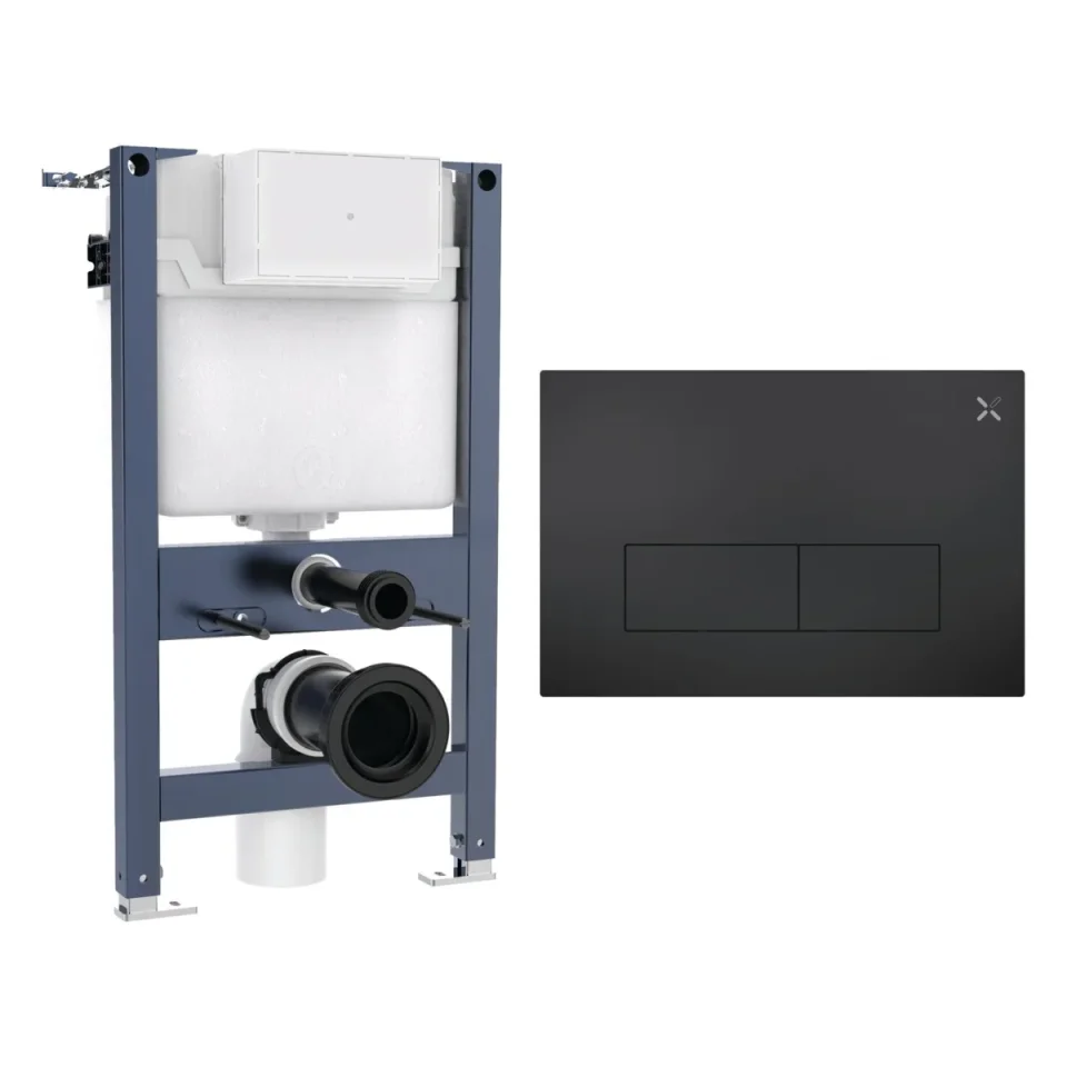 Crosswater Mpro Stainless Steel Frame Set 1 Matt Black product image - Image 2