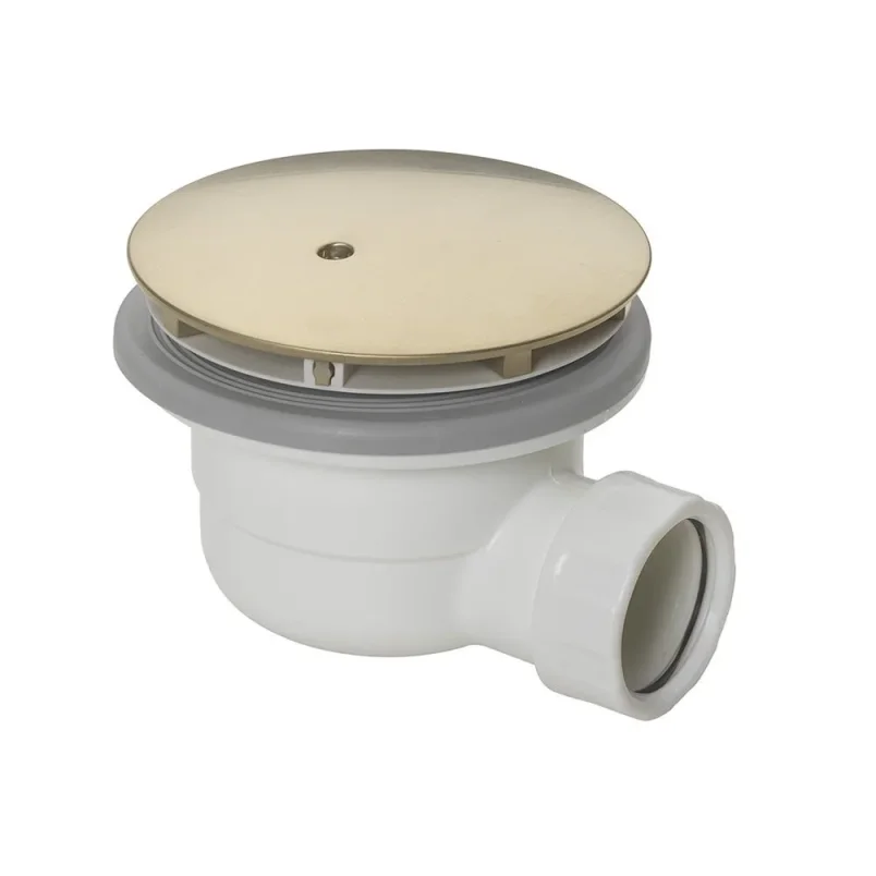 Britton High Flow Shower Waste Brushed Brass detail view - Image 2