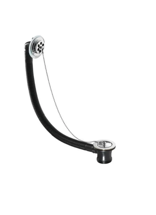 Pura Standard Bath Waste Chrome Brass Plug And Chain product image - Image 1