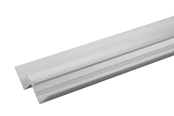 Burlington Aluminium Extrusion Internal Corner 11mm 2450mm Brushed Nickel