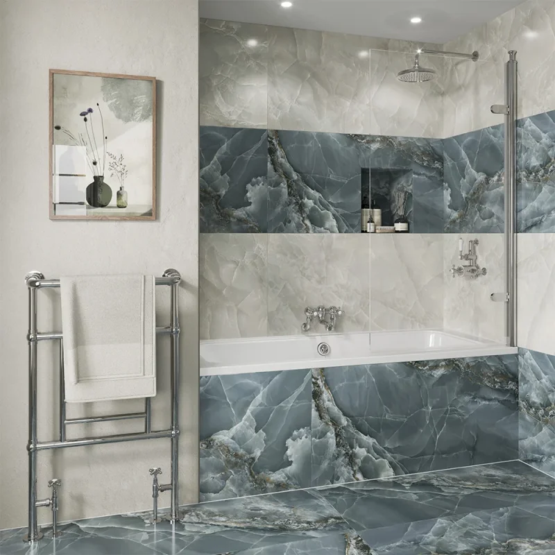 Burlington Classique Hinged Single Bath Screen 850 Chrome product image - Image 3
