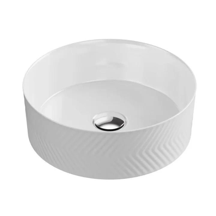 HIB striped Eden Round Countertop Washbasin product image - Image 3