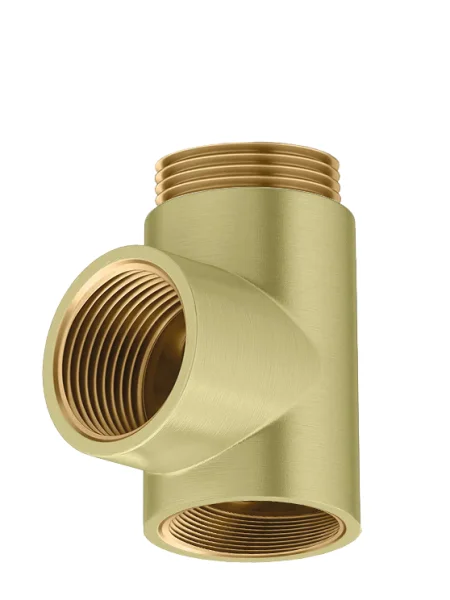 Ava Towel Rail Dual Fuel T-piece Brushed Brass