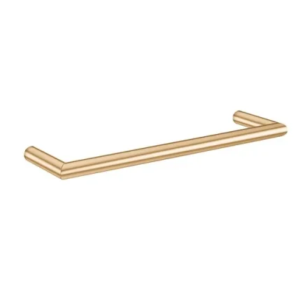 Thermosphere 12v Heated Towel Bar Double Round 632mm Polished Brass detail view - Image 2