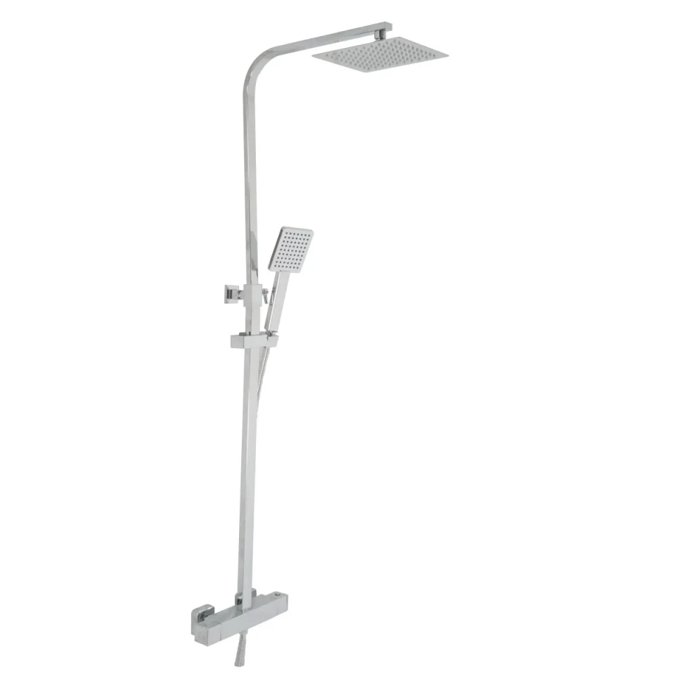 Just Taps Athena Thermostatic Shower Mixer With Rigid Riser Chrome product image - Image 2