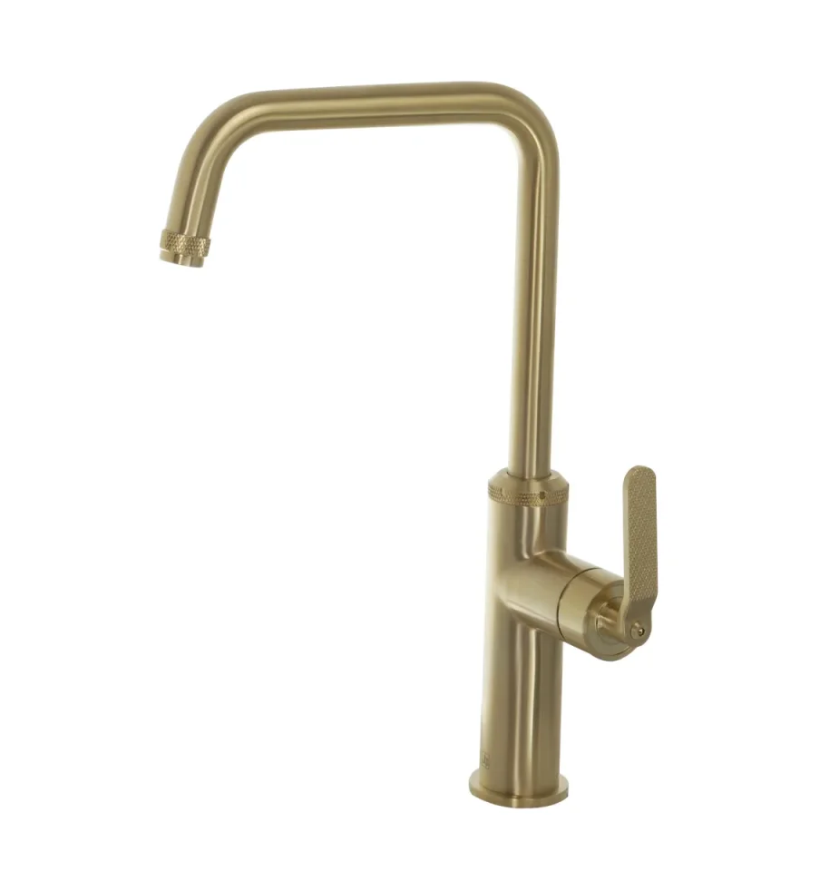 Just Taps Decor Brushed Brass Single Lever Sink Mixer product image - Image 3