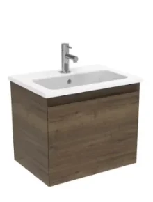 Saneux Uni 50cm 1 Drawer Wall Mounted Unit - English Oak product image - Image 4