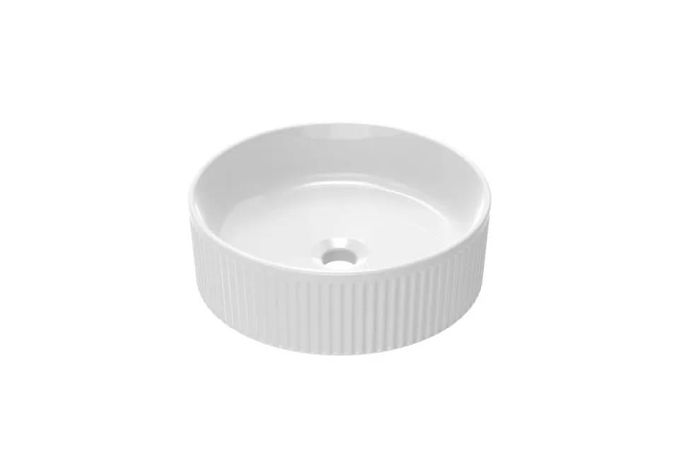 Saneux Sienna 37cm Round Fluted Countertop Washbasin product image - Image 4