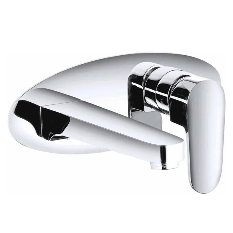 Just Taps Base Single Lever Wall Mounted Basin Mixer Chrome product image - Image 3