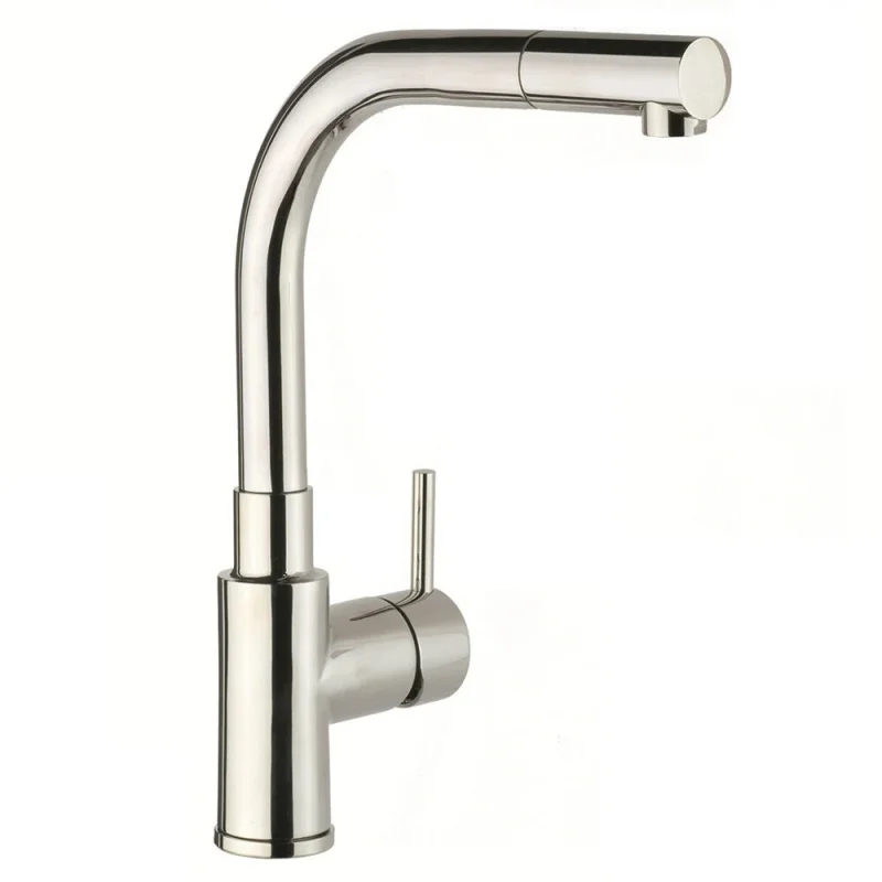 Just Taps Apco Single Lever Sink Mixerwith Pull Out Spout Swivel Spout Stainless Steel product image - Image 2