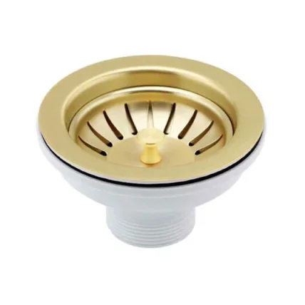 Just Taps Basket Strainer Waste Brushed Brass product image - Image 3