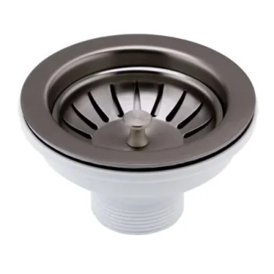 Just Taps Basket Strainer Waste Brushed Black product image - Image 2