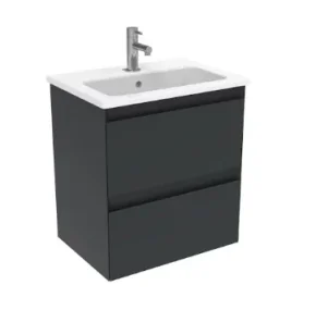 Saneux Uni 50cm 2 Drawer Wall Mounted Unit - Matte Anthracite product image - Image 4