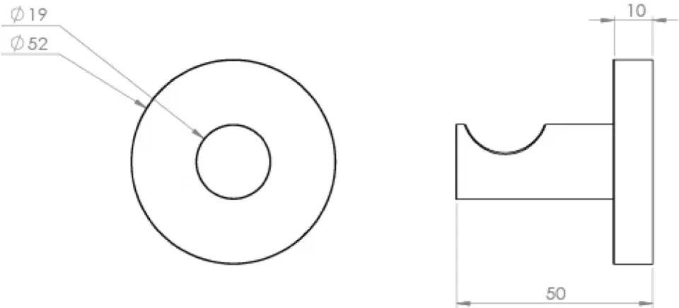 Saneux Cos Robe Hook - Satin Black detail view - Image 3