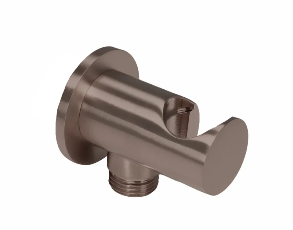 Just Taps Vos Water Outlet Elbow With Wall Support Brushed Bronze product image - Image 2
