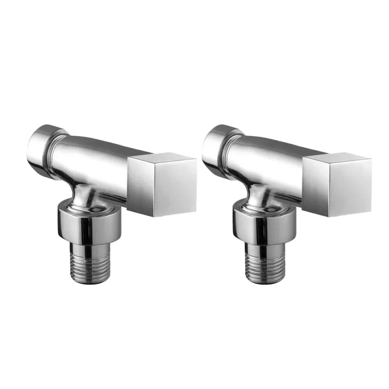Just Taps Square Angled Radiator Valve Chrome product image - Image 2
