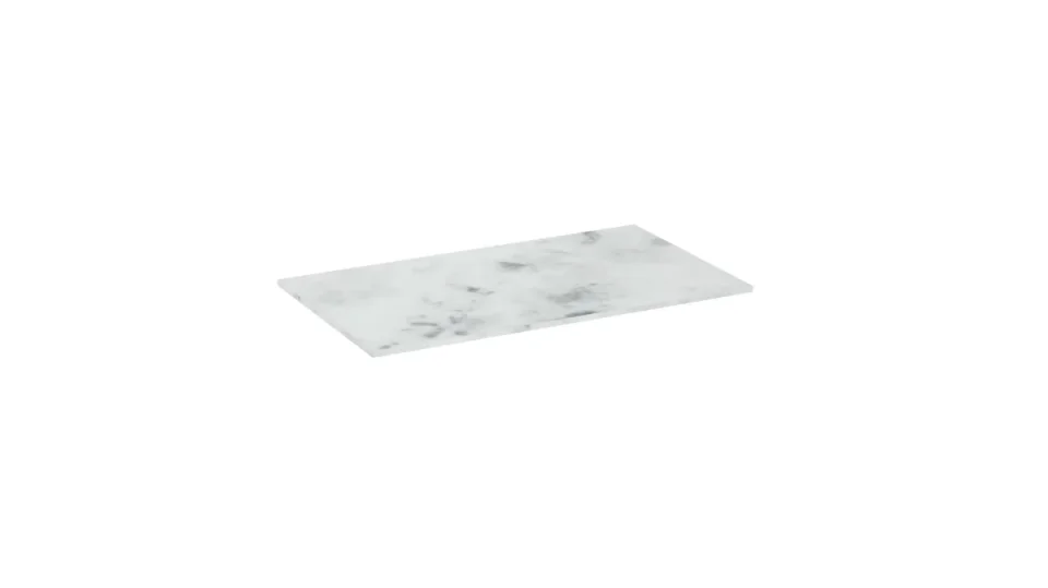 Saneux Uni 100cm Countertop - Matte Carrara White - 12mm detail view - Image 3