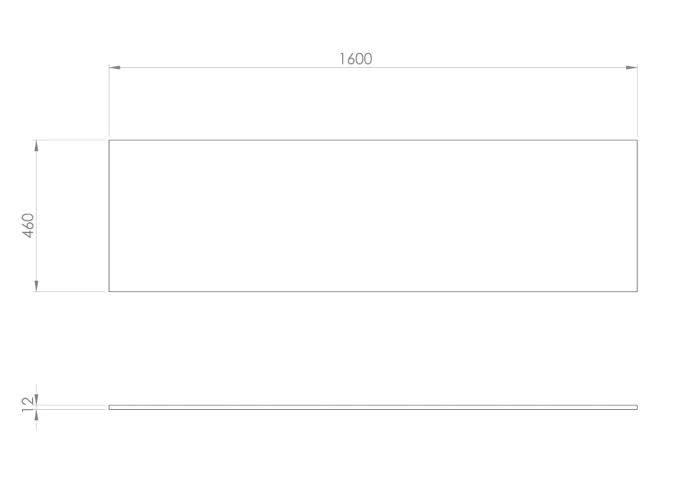 Saneux Uni 160cm Countertop - Matte Carrara White - 12mm detail view - Image 3
