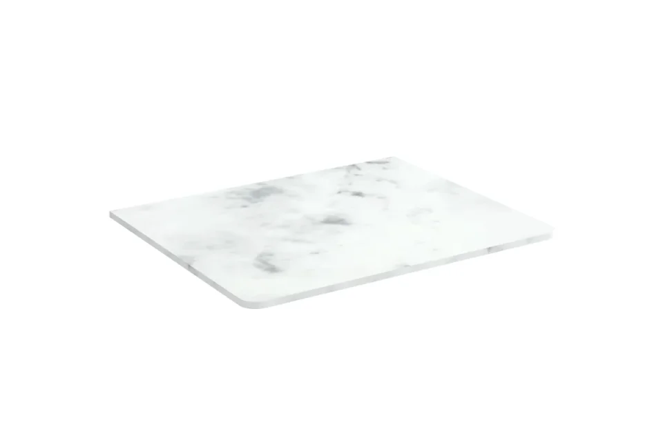 Saneux Frontier 60cm Solid Surface Countertop - Matte Carrara White - 12mm product image - Image 4