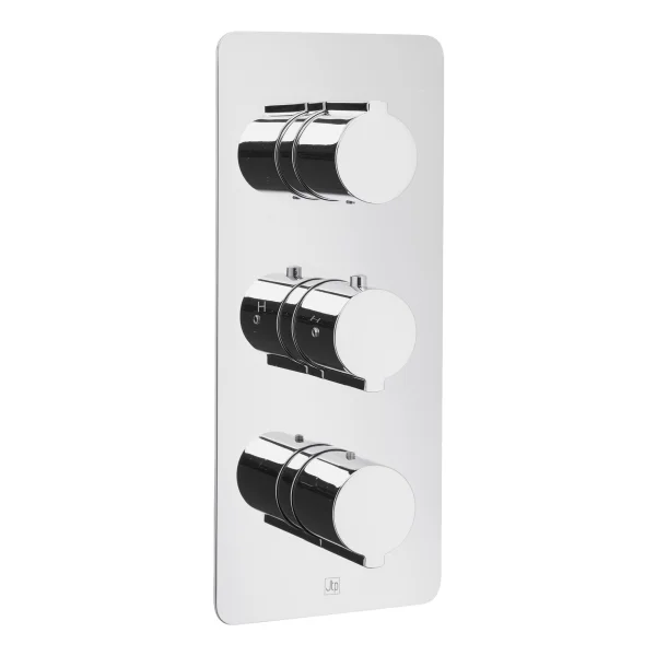 Just Taps Curve Thermostatic Shower Valve 2 Options 3 Handles Chrome