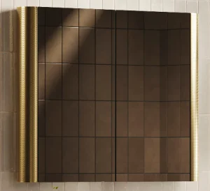 Hib Bastille Cabinet 80 - Brushed Brass W80 X H70 Xd12.2cm