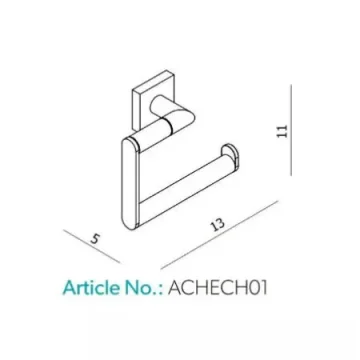 Hib Hecto Toilet Roll Holder detail view - Image 2