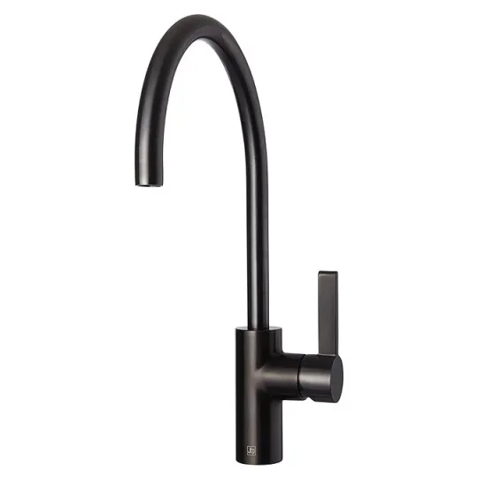 Just Taps Brushed Black Single Lever Sink Mixer detail view - Image 3