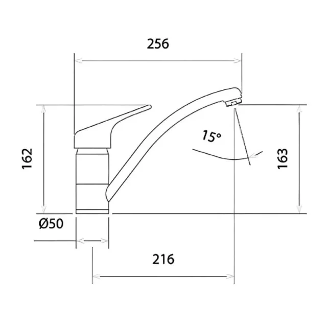 Just Taps Topmix Sink Mixer Swivel Spout product image - Image 4