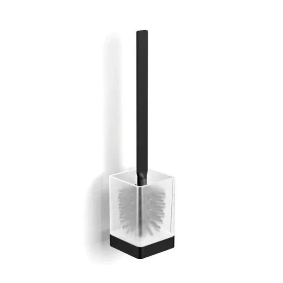Hib Atto (black) Wall Mounted Toilet Brush And Holder detail view - Image 2