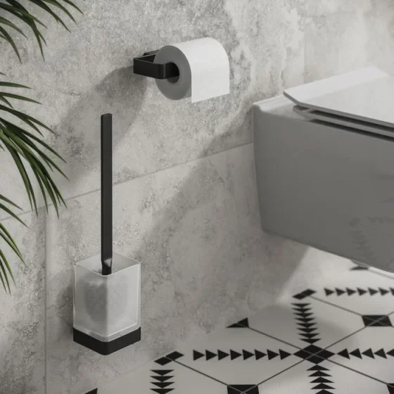 Hib Atto (black) Wall Mounted Toilet Brush And Holder product image - Image 4