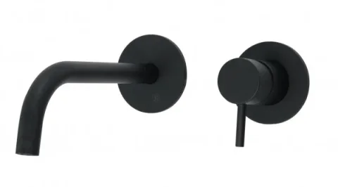 Just Taps Vos Single Lever Wall Mounted B.mixer 200mm Slim Spout Mb product image - Image 2