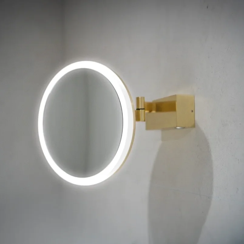 Hib Cirque Magnifying Mirror Brushed Brass 20cm product image - Image 4