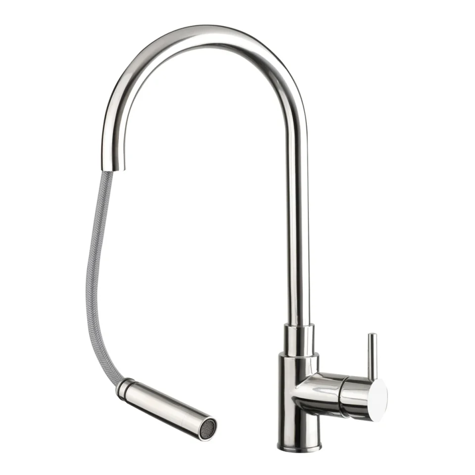 Just Taps Zecca Sink Mixer With Pull Out Spout Swivel Spout product image - Image 4