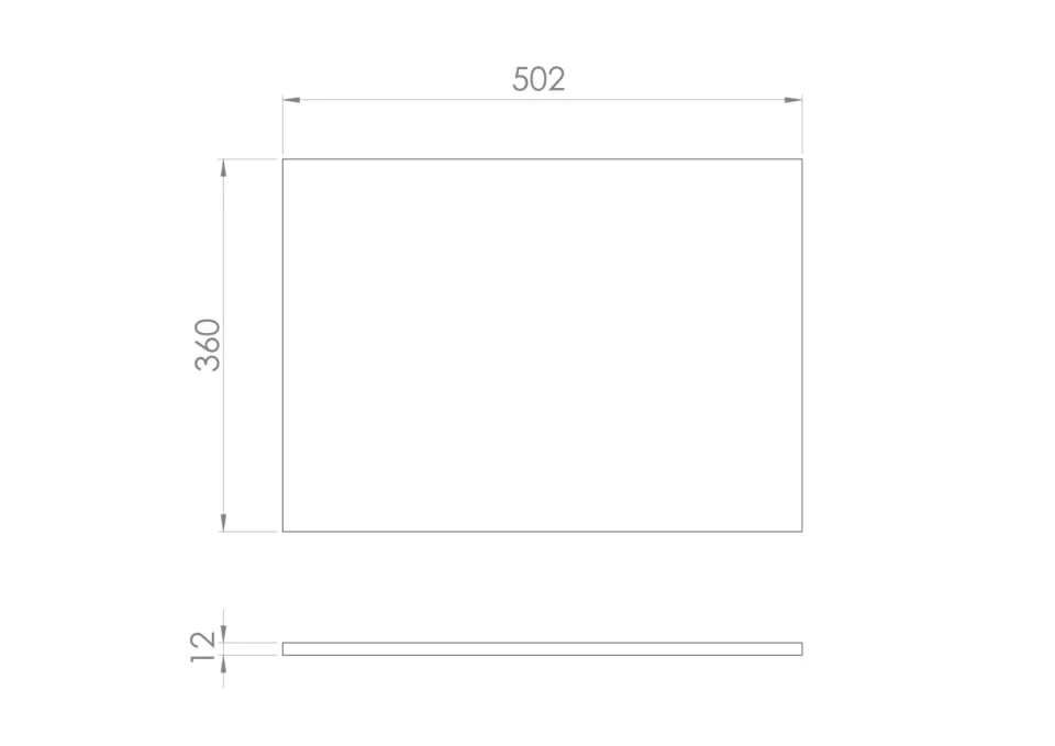 Saneux Uni 50cm Countertop - Matte Carrara White - 12mm - Slim Depth (36cm) product image - Image 3