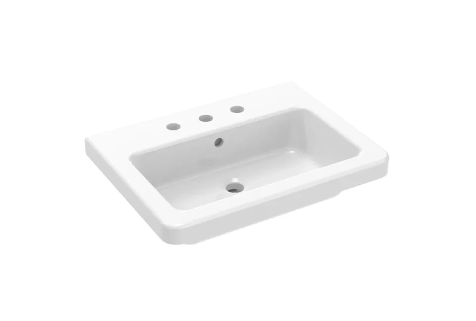 Saneux Indigo 60x45cm Washbasin 3th - European / Alpine White product image - Image 2