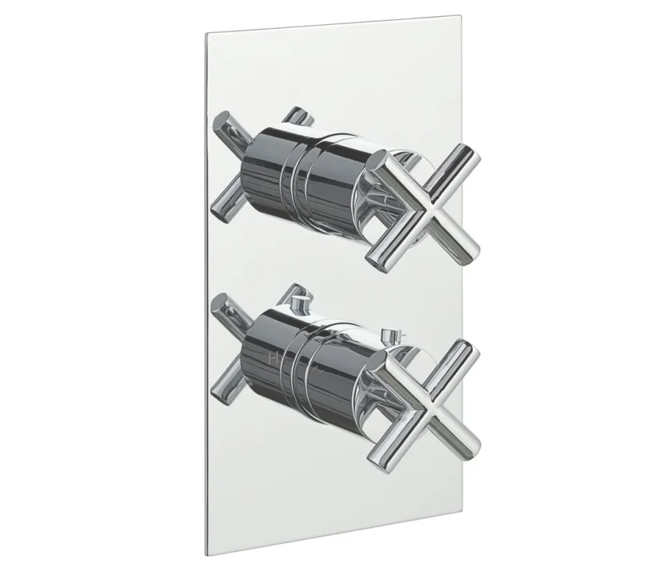 Just Taps Solex Thermostatic Concealed 2 Outlet Shower Valve Chrome product image - Image 5