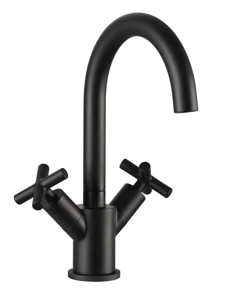 Just Taps Solex Mono Deck Mounted Swivel Spout Basin Mixer Matt Black product image - Image 4