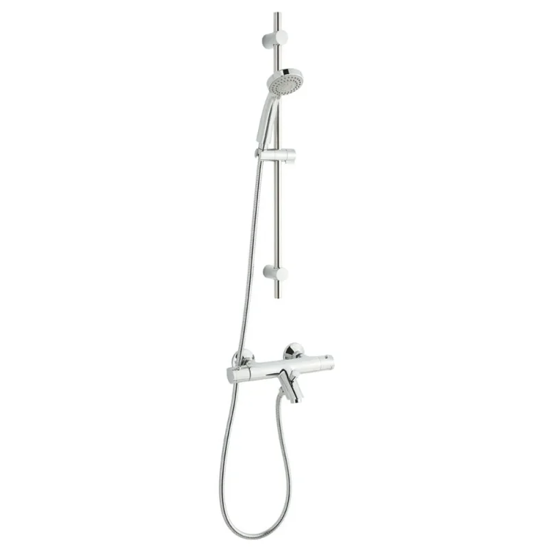 Just Taps Thermostatic Bath Shower Mixer With Slide Rail Kit A Chrome product image - Image 3