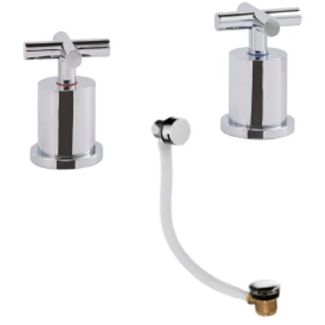 Just Taps Solex Panel Valves With Slim Click Clack Exofil Chrome product image - Image 2