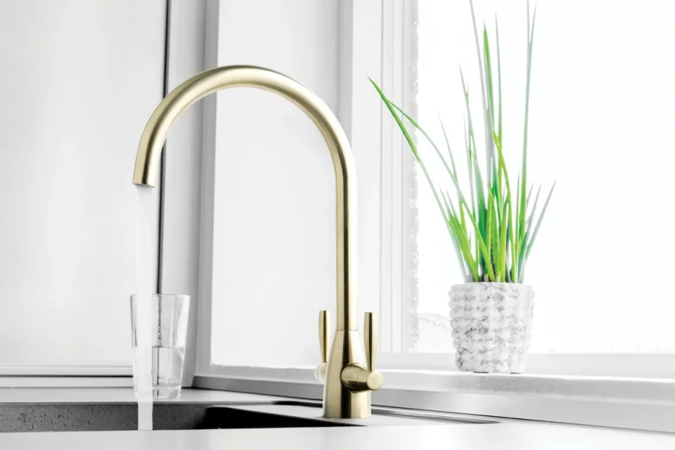 Just Taps Blink Sink Mixer Swivel Spout Brushed Brass product image - Image 5