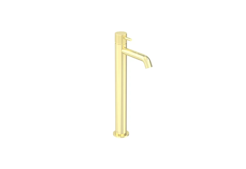 Saneux Cos Tall Basin Mixer Kit - W/ Classic Handle - Brushed Brass (pvd) product image - Image 3