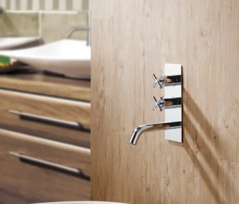 Just Taps Solex Thermostatic Concealed 2 Outlet Shower Valve With Spout Chrome product image - Image 3
