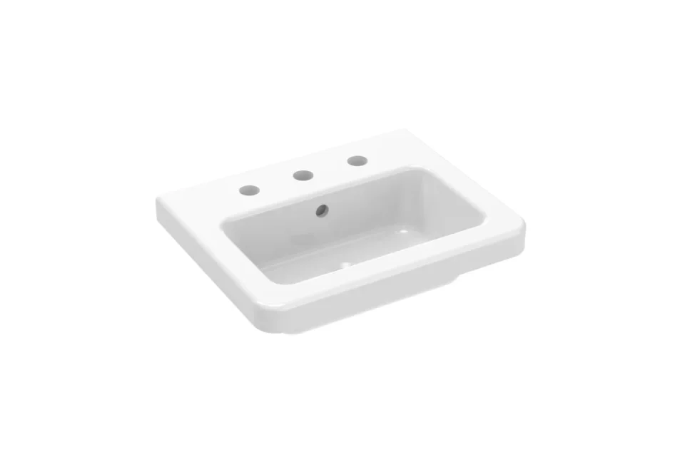Saneux Indigo 50x40cm Washbasin 3th - European / Alpine White product image - Image 3