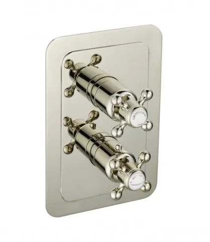 Just Taps Am Grosvenor Cross Thermo Concealed 1 Outlet Shower Valve Nickel product image - Image 2